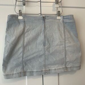 Wild Fable Light Wash Denim Mini Skirt Size 18 Stretch High Rise